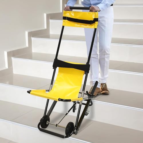 Silla de escalera plegable portátil para transporte de ancianos, silla de ruedas de evacuación médica, ayuda a subir y bajar escaleras con capacidad de 159 kg