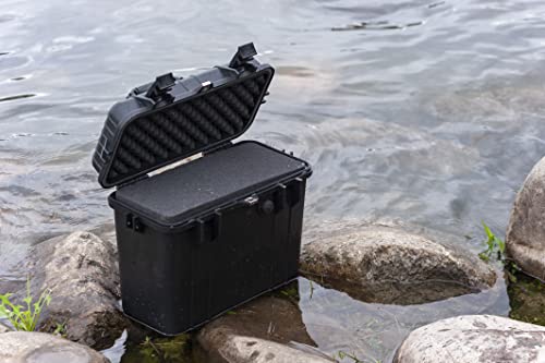 Meijia All Weather Waterproof Hard Camera Case With Customized Fit Foam Included, Elegant Black,Fit For Drones,Camera,Lens,16.26X8.66X13.39Inches #TOP5