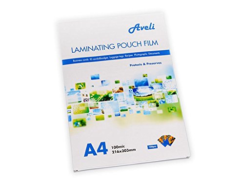 AVELI XRT-00024 folia do laminowania błyszcząca A3/250 mic, 100 sztuk, przezroczysta