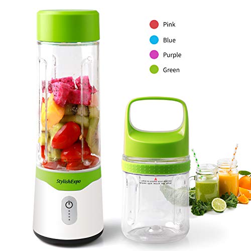 Personal Smoothie Travel Blender, USB Rechargeable Handheld Fruit Machine, Mini Blender for Shakes