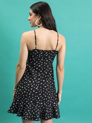 Image of Tokyo Talkies Women's Sleeveless V-Neck Printed Dresses | Stylish Dresses | Casual Dresses