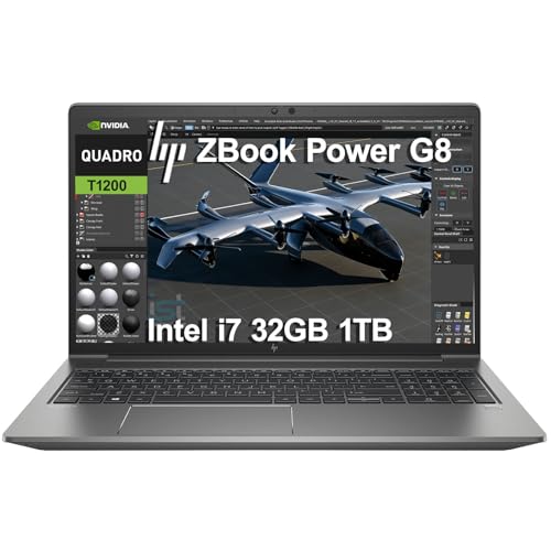 Image of HP ZBook Power Mobile Workstation Laptop (15.6 inch FHD, Intel Core i7-11850H, 32GB DDR5, 1TB SSD, NVIDIA T1200 4GB) for Engineer, Designer, Webcam, Backlit, Ethernet, Wi-Fi 6, Win 11 Pro (Renewed)