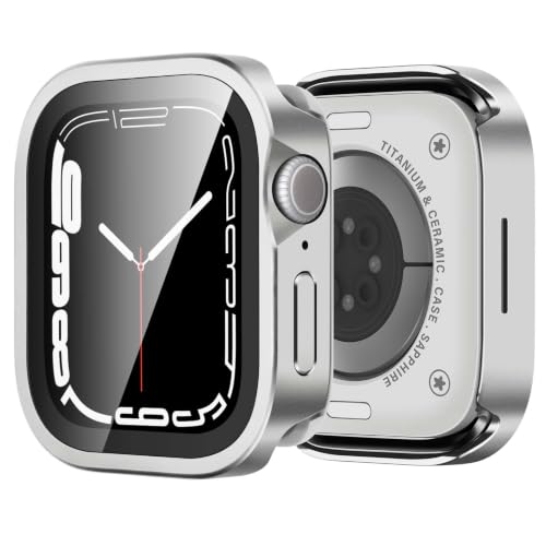 Carcasa iWatch Serie 7 45mm ultra delgada plata ideal para oficina y deporte