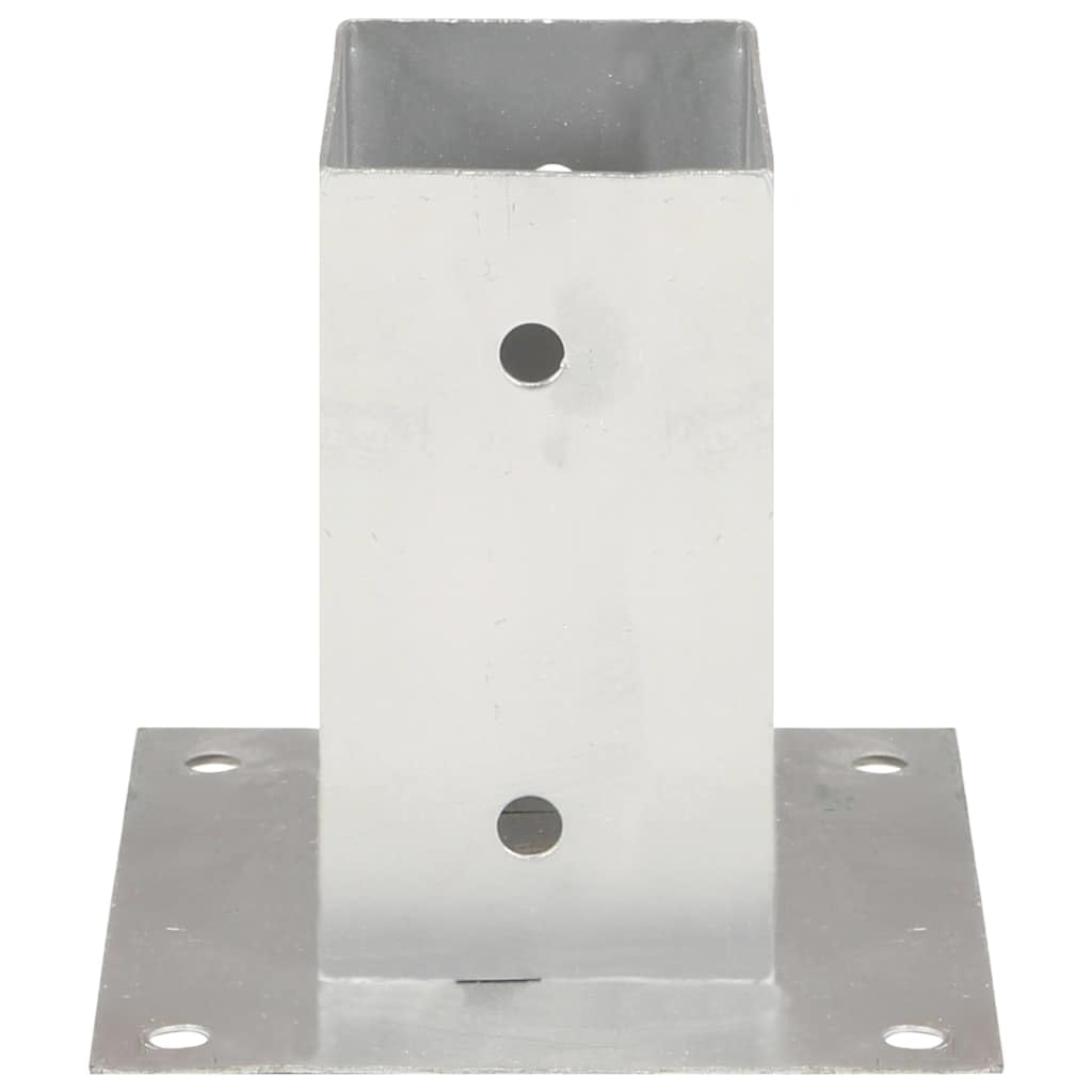 Ancoraggi Pali 4 Pz Metallo Zincato 71 mm per Tubi Quadrati