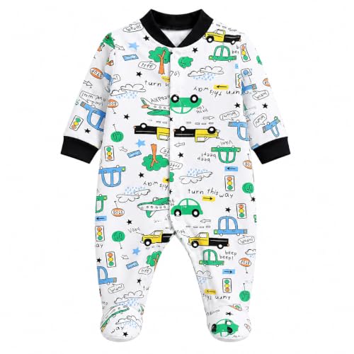 Image of EIO 100% Cotton Rompers Sleepsuits Jumpsuit Night Suits for Infants Newborn Baby Boys & Girls