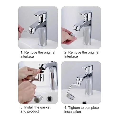 Extensor de grifo 1080 grados de acero inoxidable para cocina 7
