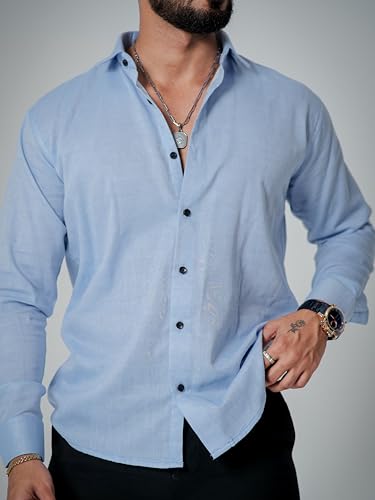 Image of Foomer Green Paisley Printed Opaque Party Shirts
