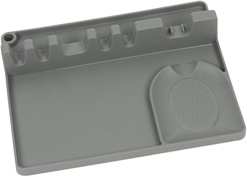 Cabilock Soporte de silicona para cuchara de cocina, soporte para utensilios de cocina, almohadilla de goteo, soporte para espátula no para estufa,