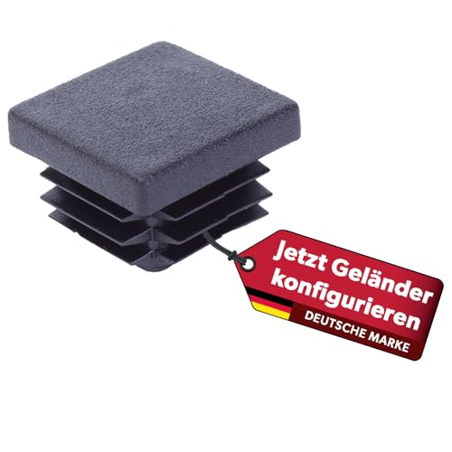 siwitec Pfostenkappe für Universalpfosten 30 x 30 mm | 4 Stück | Kunststoff schwarz | Pfostenabdeckung | Abdeckkappe