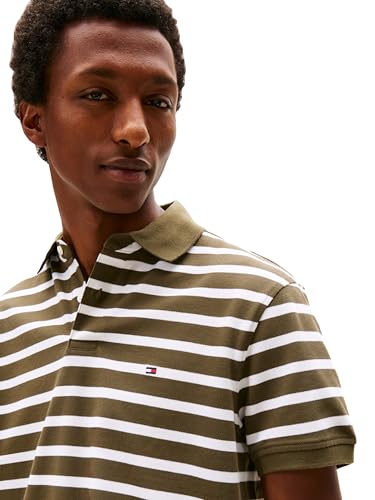 Image of Tommy Hilfiger Men's Short Sleeve Polo Shirts in Classic Fit with Stretch and Organic Pique Cotton