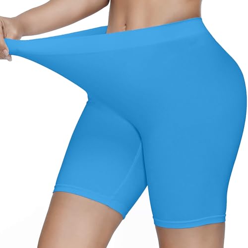 Image of KYDA Women's Anti Bacterial Cycling Shorts, Under Skirt Biker Shorts, High Waist Stretchable Yoga Shorts & Gym Workout Skin Fit Shorties