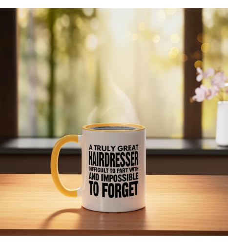 Taza de cerámica True Hairdresser 11 oz bicolor miniatura 3