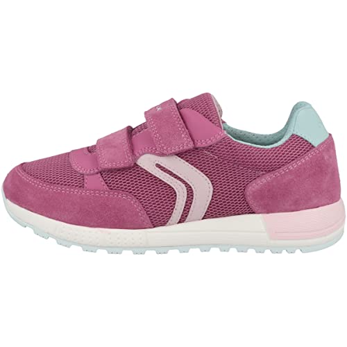 Geox J Alben Girl A baskets pour fille en cuir respirant au quotidien