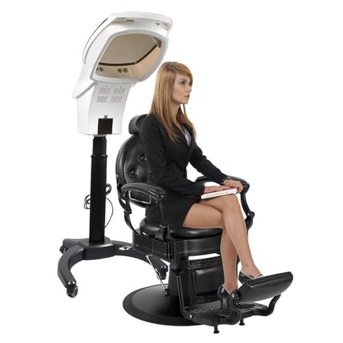 CRYBY Hair Streamer, 700W Hairdressing Care Hood Color Processor with LCD Panel & 4 Foot Wheels, Professional Standing Steamer with Hair Protective Cover for Hair Dye, Hair Care, Oil Treatment, 110V