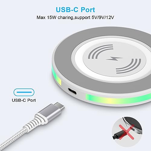 Image of Wireless Charger Samsung Fast Charging Pad for Samsung Galaxy S26 Ultra S25 S24 S23 S22,Wireless Phone Charger Android Charging Station Cargador Inalambrico para for iPhone 17e 17 Pro Max 17 16 15