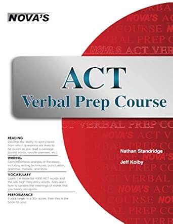 ACT Verbal Prep Course ACT Verbal Prep Course book cover