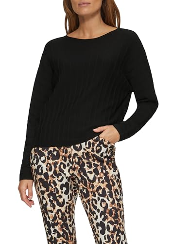 Pull avec motif structuré femme tricot col rond vêtement mode hiver