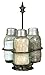 Colonial Tin Works Fleur de Lis Mason Jar Salt, Pepper and Toothpick Caddy