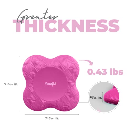 Yes4All Set Of 2 Extra Thick Yoga Knee Pad/Anti-Slip Knee Cushion For Head, Elbows, Hands, Wrists, Rose Red #TOP1