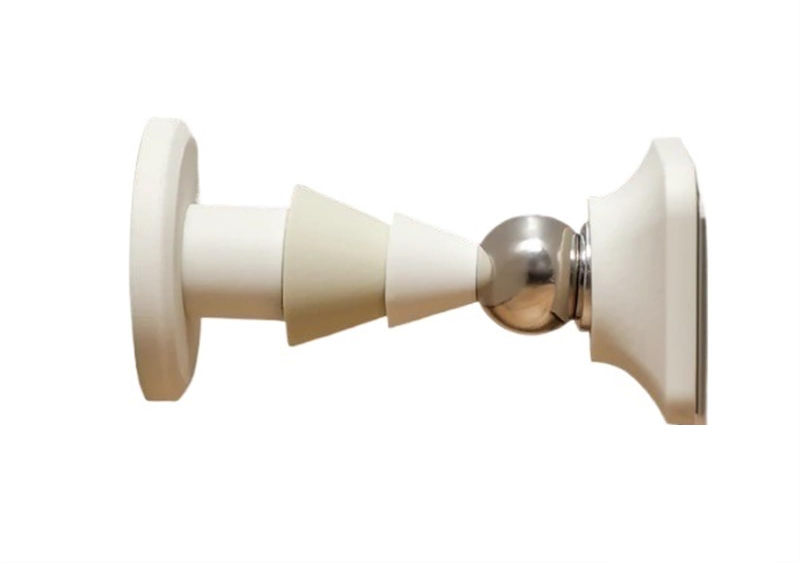 Tope de Puerta con Ventosa sin perforación, anticolisión, de Silicona, for baño, Fijo, for el hogar, Fuerte, magnético(Ivory)