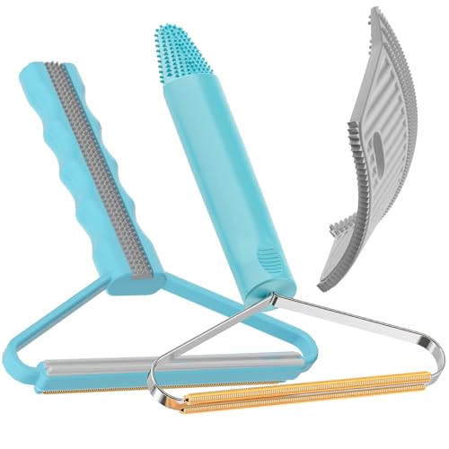 Pet Hair Remover Rake 3-Pack—Reusable Bristle Tool for Sofas & Bedding