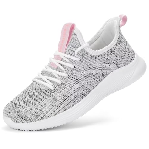 Image of Lamincoa Womens Slip On Walking Shoes Non Slip Casual Road Running Lightweight Mesh Fashion Sneakers for Gym Travel Workout
