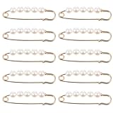 SEWOART 15 Stück Teiliges Perlen Jeans Taillenversteller Pin für Damen Hosen Enger Machen Gürtel Ersatz Schmuckclip für Kleider Schals und Alltag