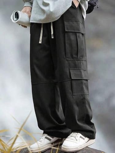 Image of Lymio Cargo for Men || Cotton Cargo Pant || Drawstring Waist Pant (Also Available in Plus Sizes) (137-140)