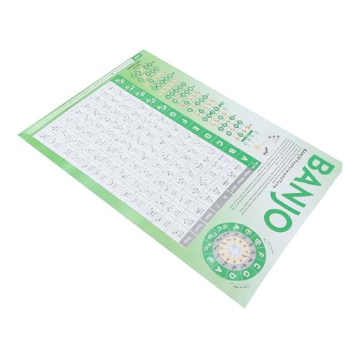 BESPORTBLE Banjo Chord Poster Chart for Beginners Durable Coated Banjo Chord Chart for Easy Practice and Music Theory Skills