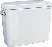TOTO Drake 1.28 GPF Toilet Tank, WASHLET+ Auto Flush Compatible, Cotton White ST776EA#01 - Powerful TORNADO FLUSH