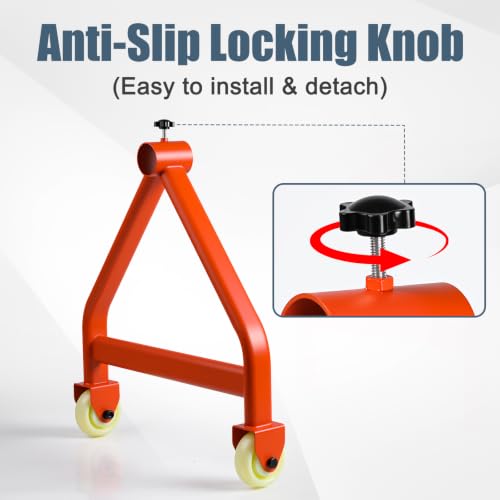Wire Spool Rack, Portable Cable Caddy with Wheels, Up to 28 in Diameter, 220 lbs Load Capacity by JTZFD - Used condition - Image 8