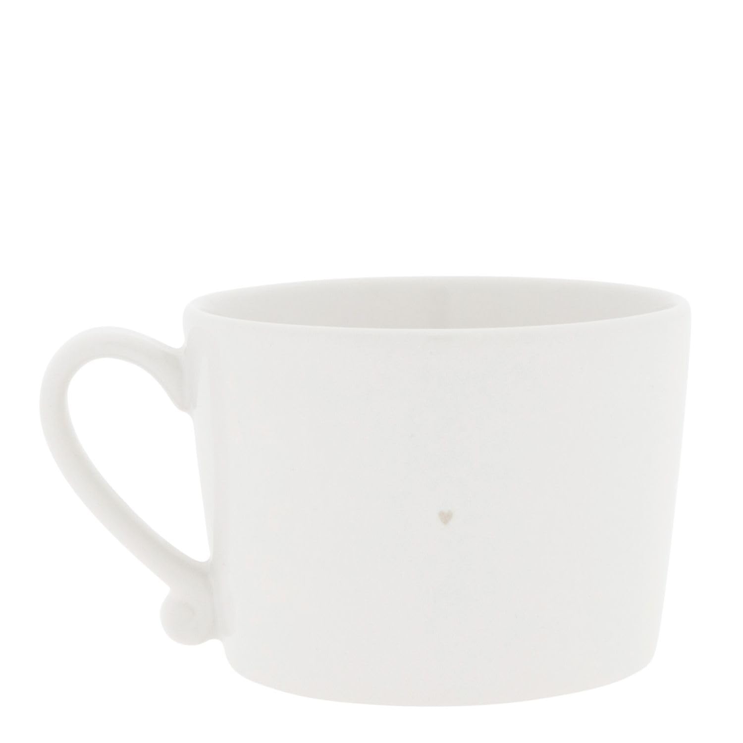 Bastion Collections Set di 6 tazze Love bianco beige per ceramica da 270 ml
