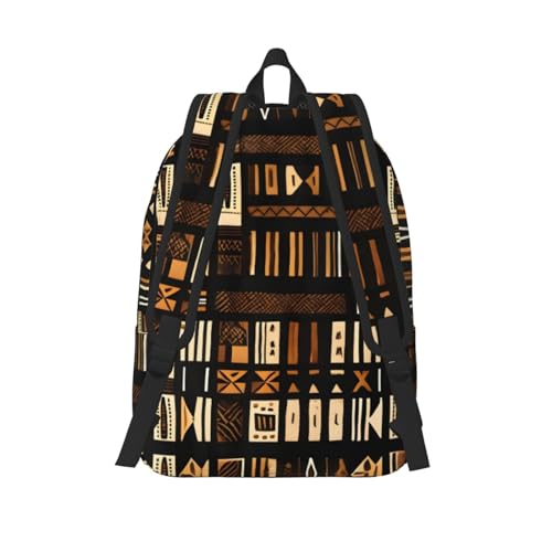 Mochila tribal ligera con compartimento principal negra miniatura 3