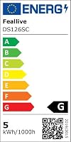 Feallive LED fali lámpa távirányítóval, dimmer, 360° forgatható, 4 fényerő, RGB 8