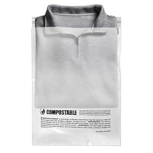 Eco Friendly Clear Poly Bags with Suffocation Warning – 10″ x 13″ (100 Count) – Strong Self Seal – Biodegradable Premium Frosted Bag for Packaging