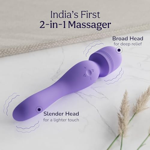 Image of Caresmith Body Wave Massager | Dual Heads | Machine for Pain Relief with 1 Year Warranty | Purple