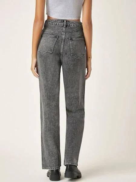 Image of Women High Waist Wide Leg Denim Baggy Jeans Casual High Waist || Wide Leg || Modern Look || Baggy fit Fashion Beauty Lovely Unique Denim Jeans for Women
