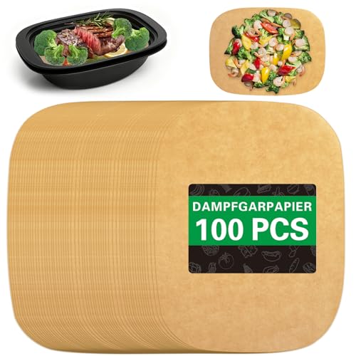 Einweg Dampfgarpapier für Thermomix TM7 Varoma, 100 Stück Backpapier mit Antihaft, Wasserdicht und Ölfest-Beschichtung, Passgenau Ohne Zuschneiden, Zubehör für TM7 Varoma