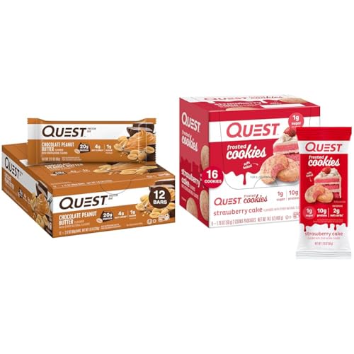 Pack de barras y galletas proteicas sabor chocolate y fresa miniatura 1