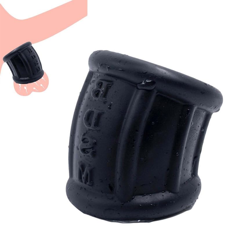 Men's Black Fitness Silicone Protective Ring, Elastic Suspension Training Ring, Suitable for Men's Endurance Training (Black)