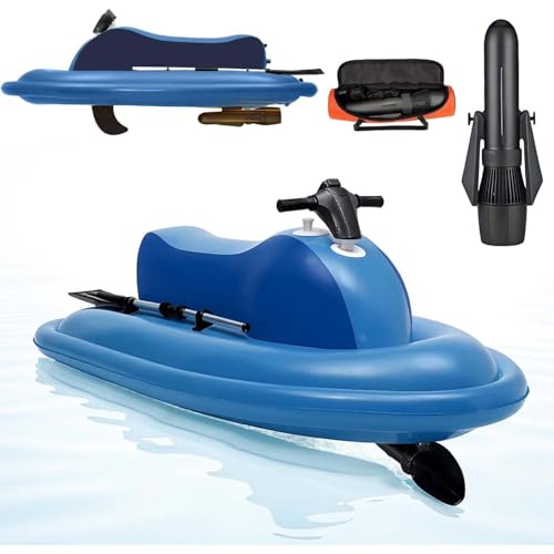 CUTANGELAR Lancha Motora Inflable Para 2 Personas, Lancha Motora Eléctrica Mejorada. Con Una Velocidad De 10 Km/h Y Una Batería De Larga Duración, Ideal Para Aventuras En Piscinas, Lagos Y Océanos.