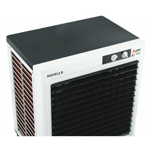 Image of Havells Aero DLX 100L Premium Commercial Air Cooler | 7500 m /h Air Delivery | 3 Speed Control | Honeycomb Cooling Pads | Heavy Duty Body | Auto Fill | Large Area Cooling