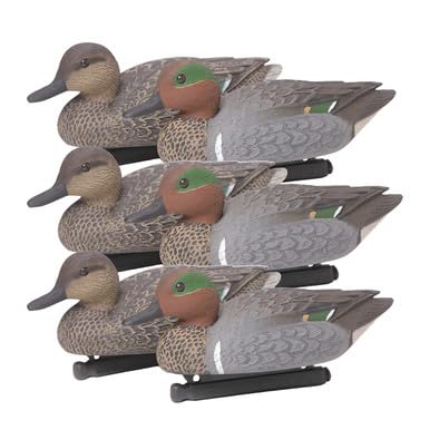 G & H Decoys Green Wing Teal Duck Decoys - 6 Pack