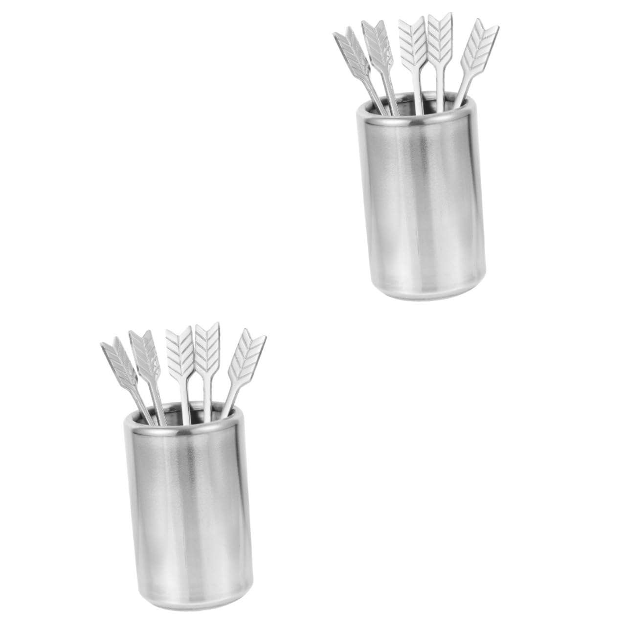 BESTonZON 10pièces Fourchettes à Dessert Acier Inoxydable Ustensiles De Pâtisserie Pour Gâteaux Fruits Et Outils De Service Élégants Pour Magasins Et Maison
