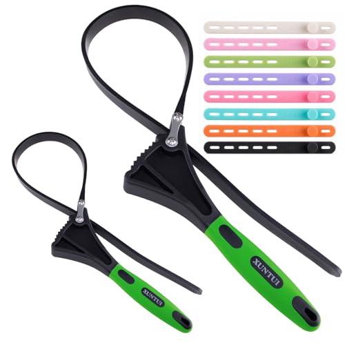XUNTUI Rubber Strap Wrench Set, 2-Pack Adjustable Wrench, 4' & 6'