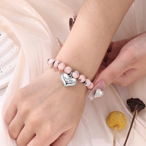 Image of Birthday Gifts for 4-10 Girls, Adjustable Sparkling Delicate Pink Charm Cute Bracelet for Teen Girls for Daughter Granddaughter Niece Sister Teens Friends Birthday Christmas Valentine Gifts