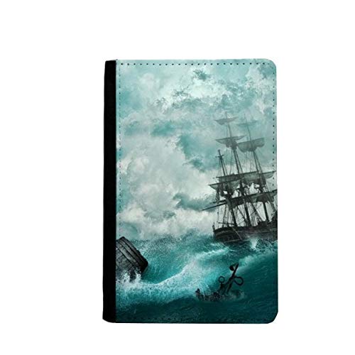 Porte-monnaie passeport motif ocean wave étui de voyage nature