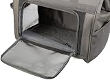 TRIXIE Transporttasche Finlay für Hunde in grau – praktische Tragetasche zum Transportieren deines Vierbeiners – komfortabel für Hund und Träger – 28909