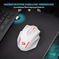 Redragon M913 MAX Kabellose MMO Gaming Maus 26000 DPI Weiß – Ansicht 2