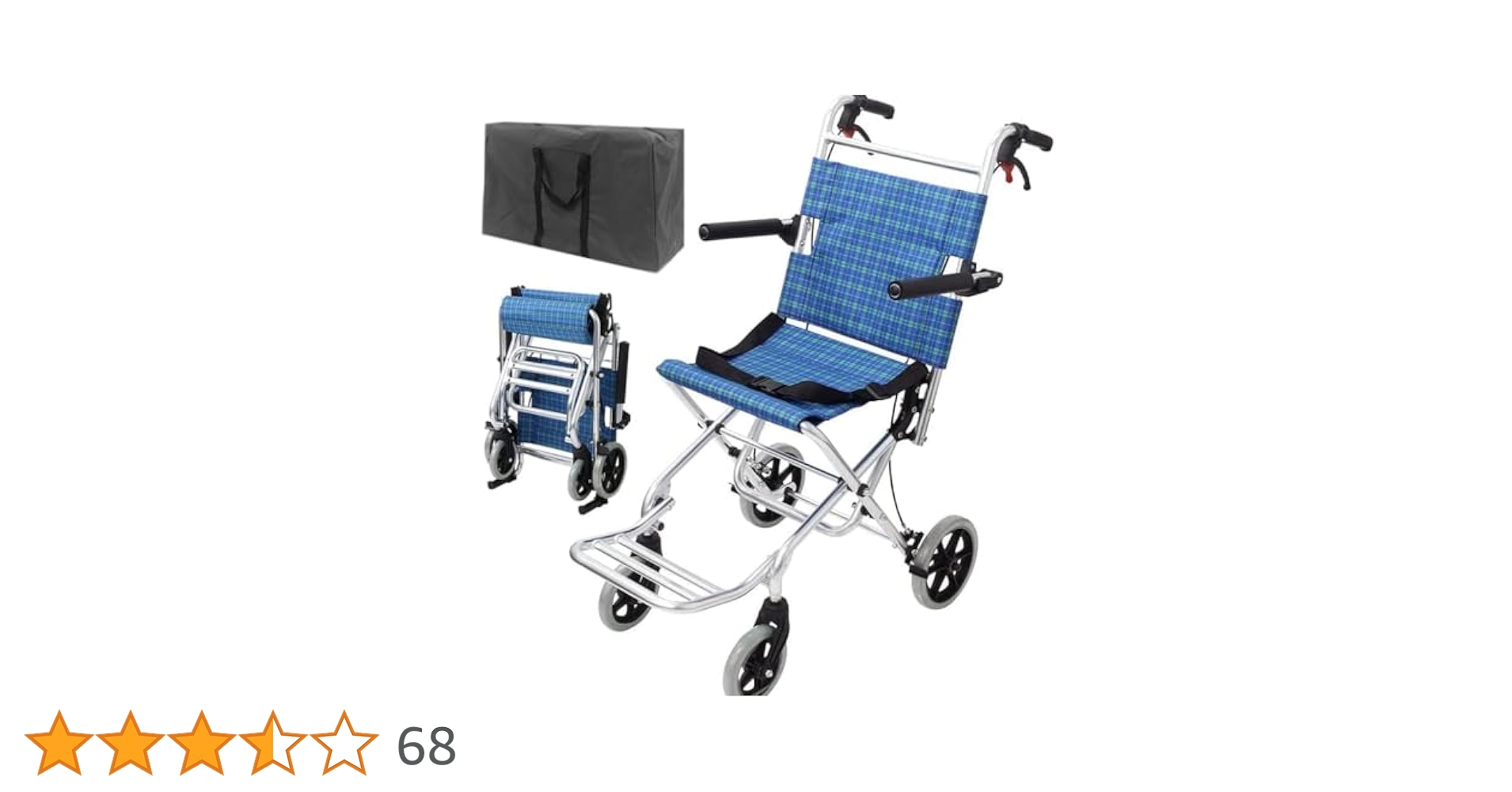 【新品】コンパクト車椅子 軽量7.5kg＆折りたたみ式 介助型 ノーパンクタイヤ Amazon | iimono117 車椅子 介助型 自立できる ノーパンクタイヤ